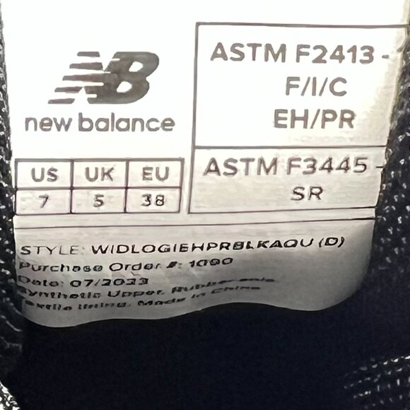 7W 7 WIDE WIDTH New Balance Womens Logic Comp Toe Eh Pr Sr Work Shoes - Picture 13 of 13